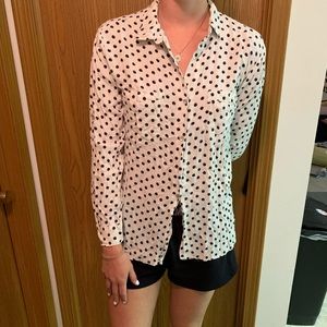 Polka dot button up
